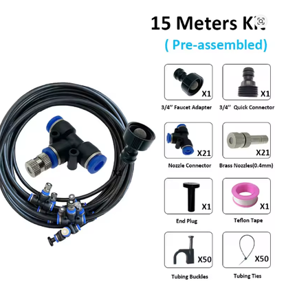 15M Outdoor Misting Cooling System