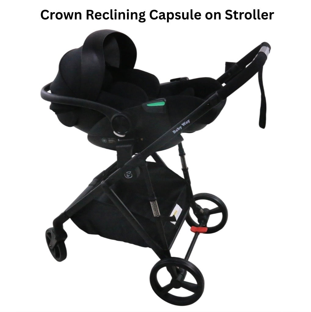 Crown Z — Premium 2 in 1 Reversible Bassinet Stroller with Foot Cover and Cup Holder