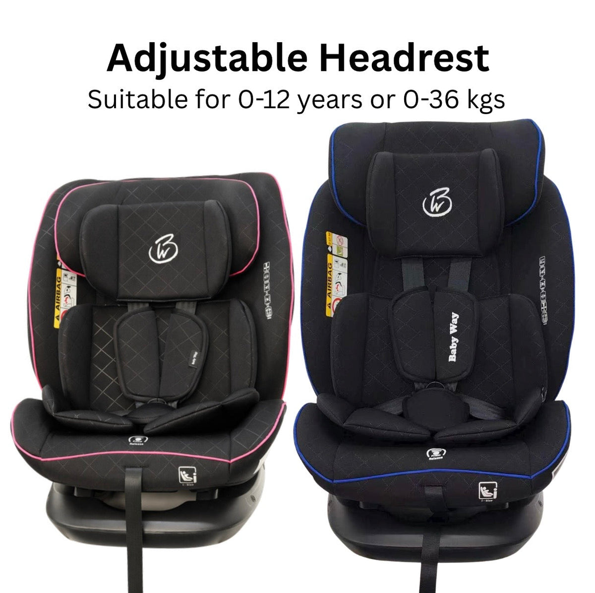 Preorder - SafeSwitch Pink Convertible Car Seat with Recline and Adjustable Headrest