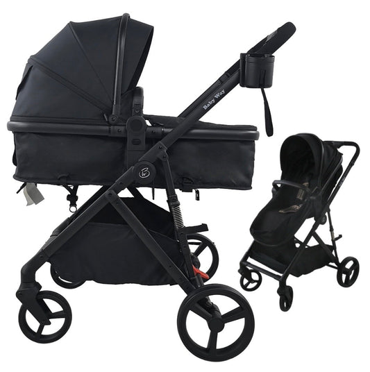 Crown Z — Premium 2 in 1 Reversible Bassinet Stroller with Foot Cover and Cup Holder