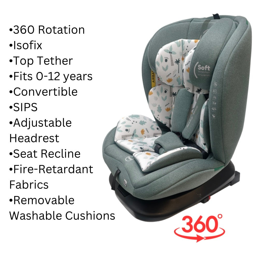 All-Rider Eden i-Size 360 Rotating and Convertible Car Seat with ISOFIX and Top Tether