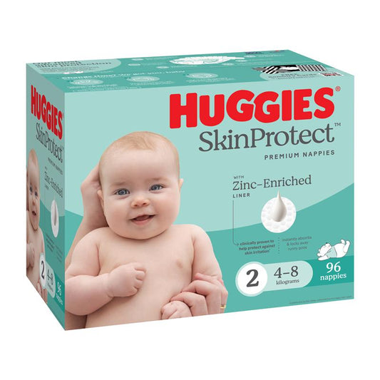 Huggies Nappies Jumbo - Size 2 Infant (96 per box)