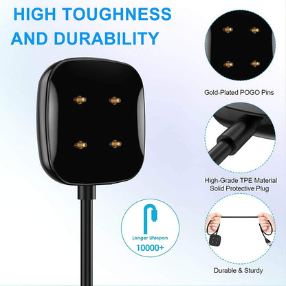 Fitbit Versa 3 / Versa 4 / Sense / Sense 2 Charger Cable 100cm