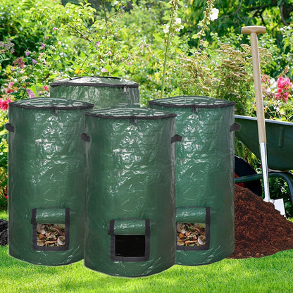 4x Reusable Compost Bin Bag 15 Gallon 35x60cm