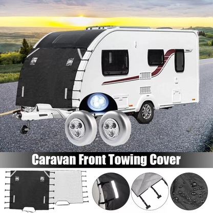 Caravan Front Towing Cover Tough 600D Protector LED Light Reflective Strips