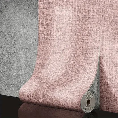 3D Linen Waterproof Self-Adhesive Wall Paper (5 colours available)