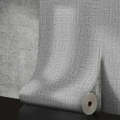 3D Linen Waterproof Self-Adhesive Wall Paper (5 colours available)