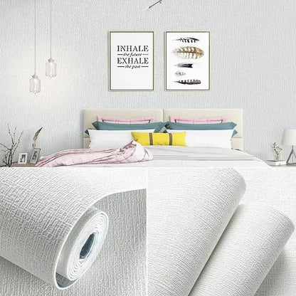 3D Linen Waterproof Self-Adhesive Wall Paper (5 colours available)
