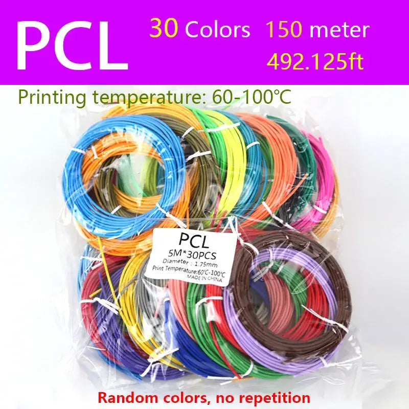 3D Pen Filament PCL/PLA 1.75mm (Multi-Colour Options)