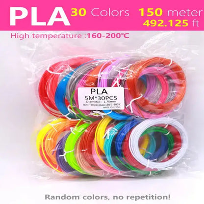 3D Pen Filament PCL/PLA 1.75mm (Multi-Colour Options)