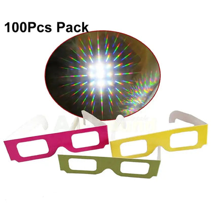3D Rainbow Diffraction Glasses (100-Pack)