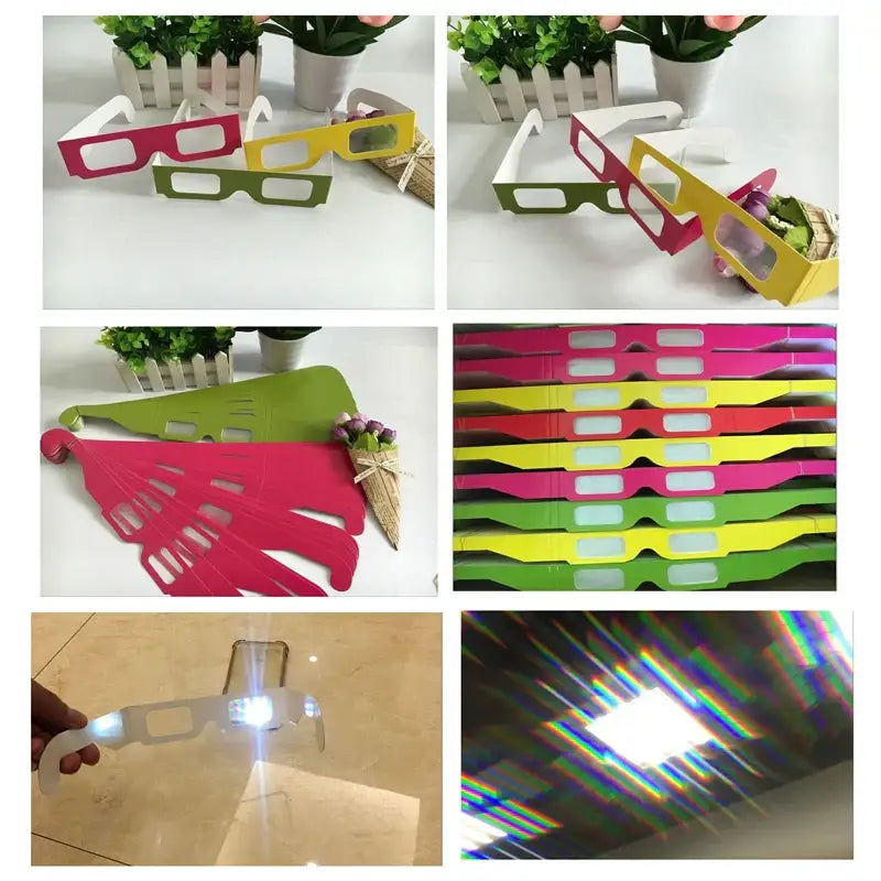 3D Rainbow Diffraction Glasses (100-Pack)