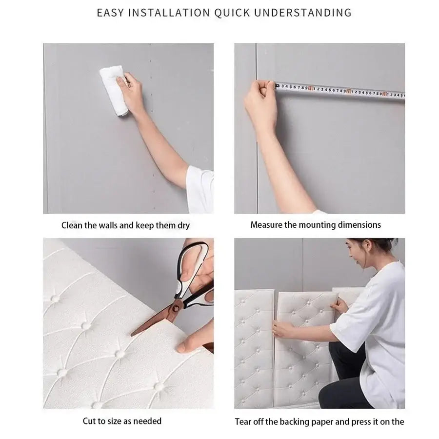 3D Self-Adhesive Foam Wall Stickers (9 colours available)