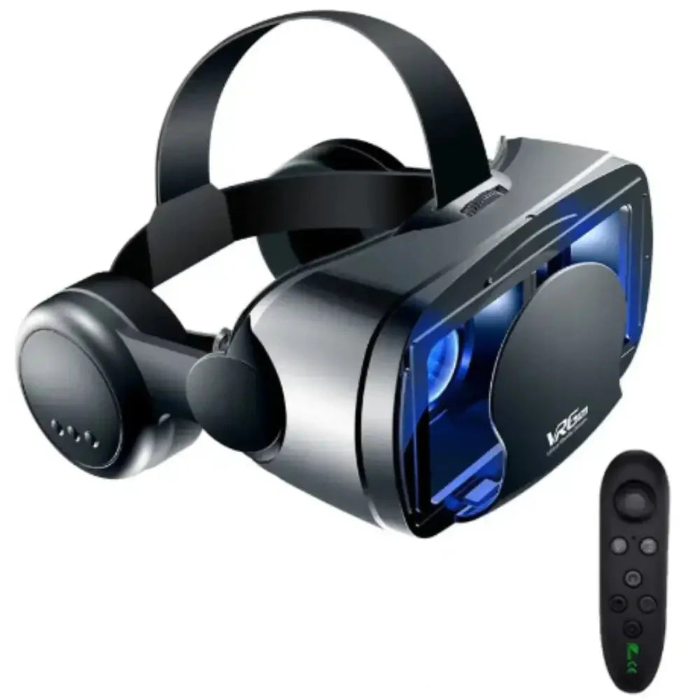 3D VR Headset with Headphones & Controller