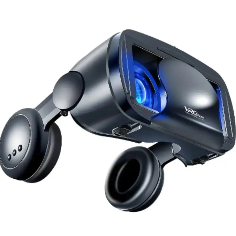 3D VR Headset with Headphones & Controller