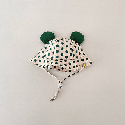 Cartoon Dot Print Baby Bucket Hat