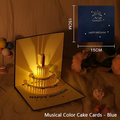 Illuminated 3D Birthday Greeting Card