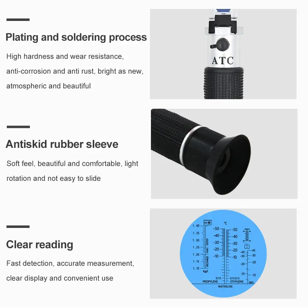 4-in-1 ATC Refractometer – Antifreeze, Coolant, AdBlue & Battery Fluid Tester