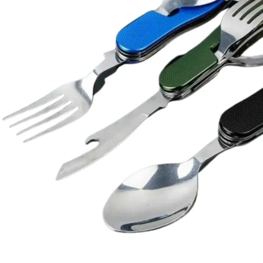 4-in-1 Folding Camping Cutlery Set