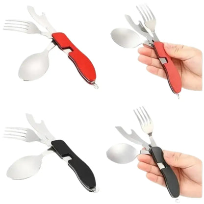 4-in-1 Folding Camping Cutlery Set