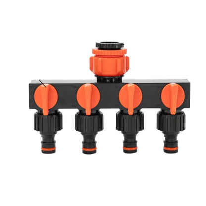 4-Way Garden Water Splitter with European Standard Threads