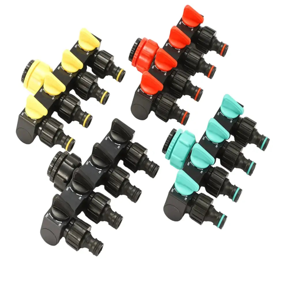 4-Way Garden Water Splitter with European Standard Threads