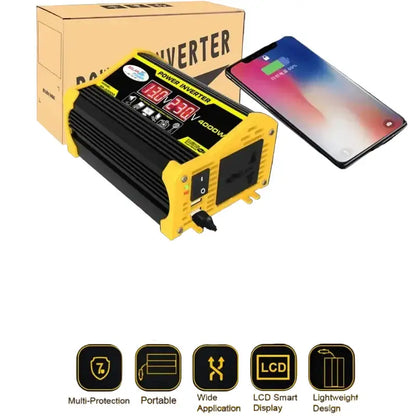 4000W Solar Panel & Inverter Kit 12V–220V