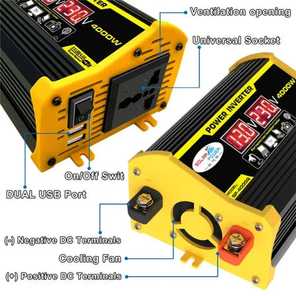 4000W Solar Panel & Inverter Kit 12V–220V