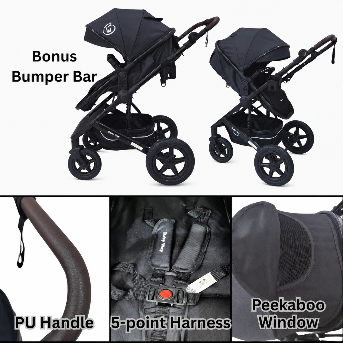 Preorder - Supra Sapphire Bundle - 4in1 Stroller Buggy + Bassinet + Capsule with ISOFIX Base Combo with 360 GoldSpin Rotating Convertible Car Seat