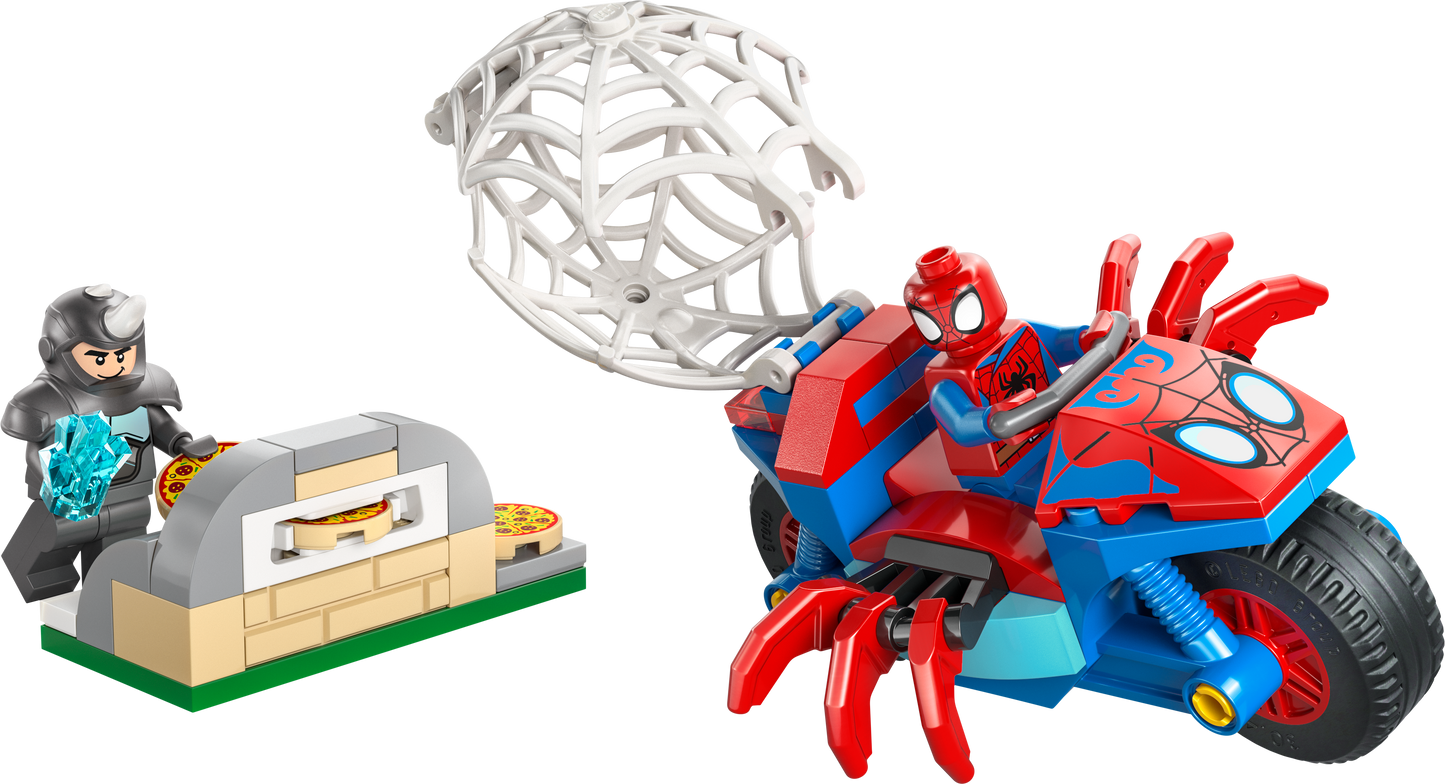 LEGO Marvel: Spidey And His Amazing Friends Spidey on his Motorcycle vs Rhino (11206)