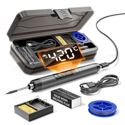 Cordless Usb Rechargeable Soldering Iron 5 Level Temperature Control