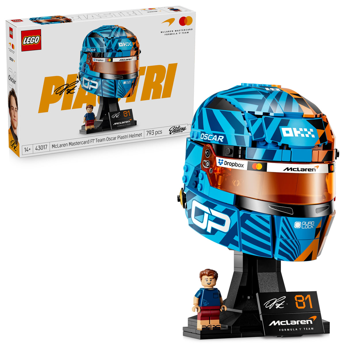 LEGO Editions: McLaren Mastercard F1 Team Oscar Piastri Helmet (43017)