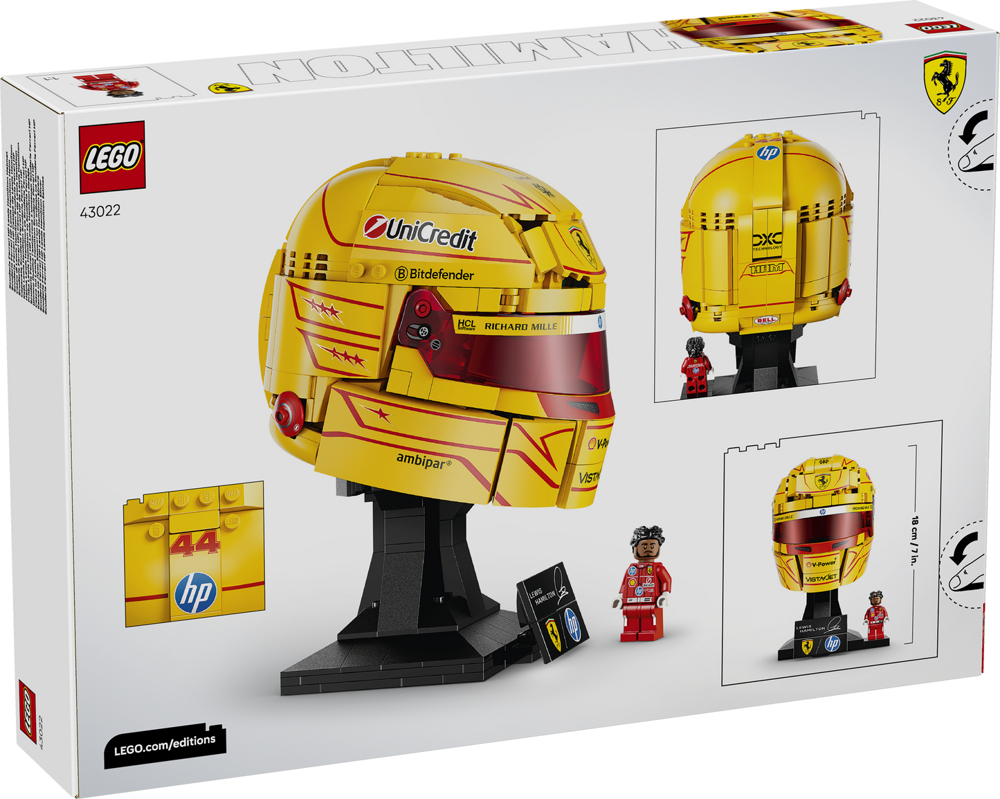 LEGO Editions: Scuderia Ferrari HP Lewis Hamilton Helmet (43022)