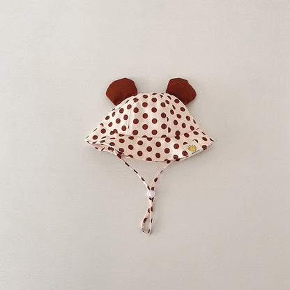 Cartoon Dot Print Baby Bucket Hat