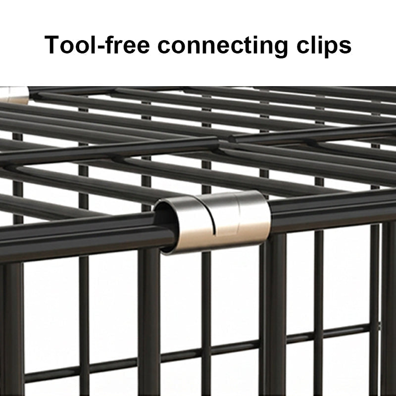 Foldable Pet Cage with Tray - Easy Clean & Portable Design