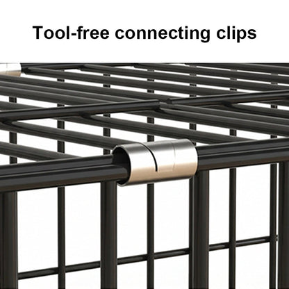 Foldable Pet Cage with Tray - Easy Clean & Portable Design