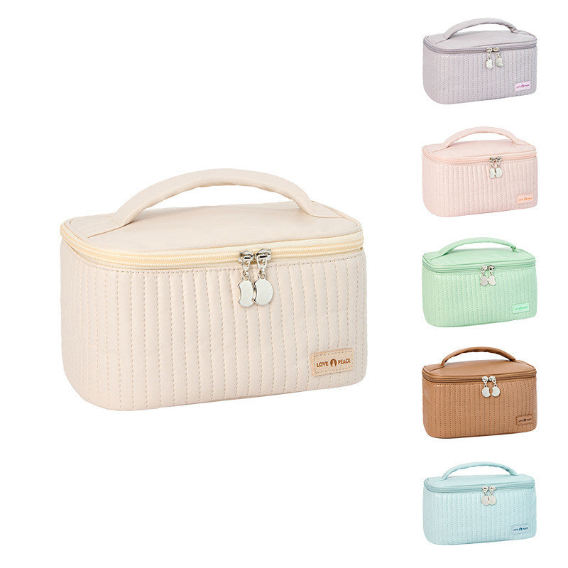 Leather Makeup Bag - Large