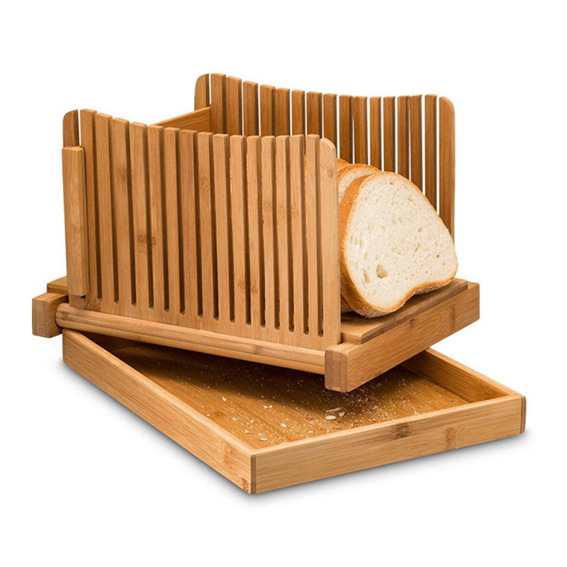 Bamboo Bread Slicer Loaf Cutting Board - salelink.co.nz