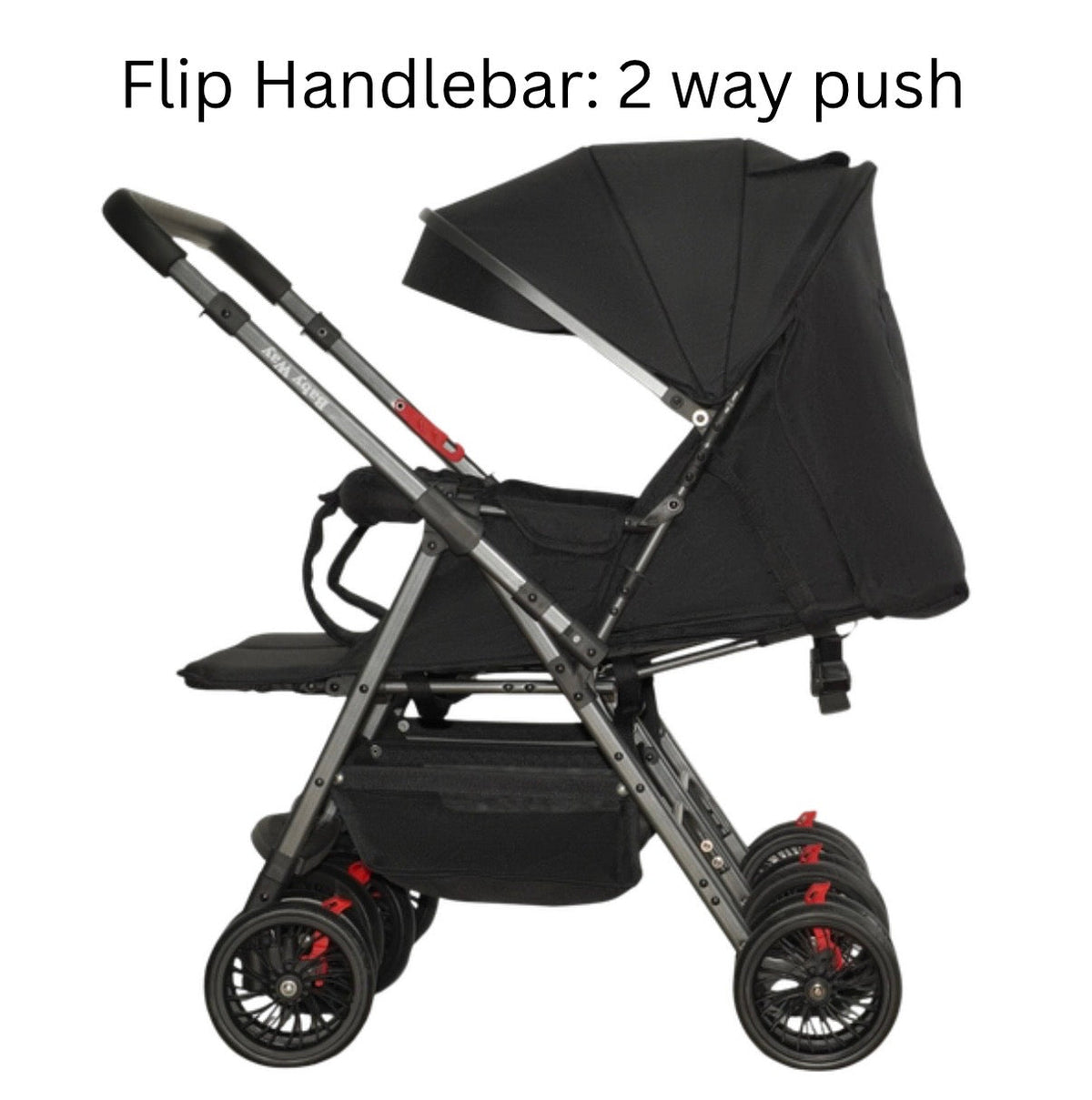 Preorder - TwinGo Black 2-Way Folding Compact Double / Twin Stroller + Rain Cover