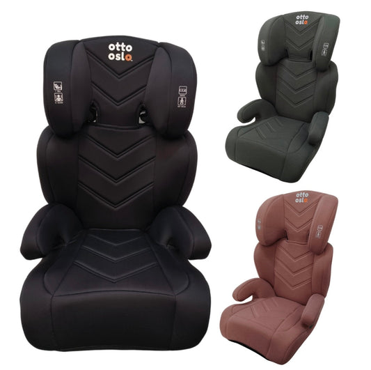 Zen i-Size Booster Car Seat with ISOFIX and Adjustable Headrest - BLACK