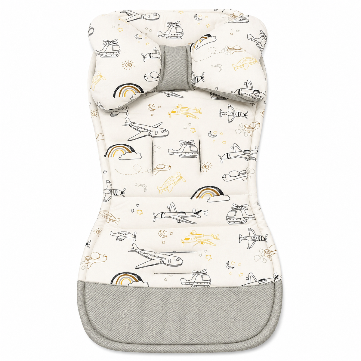 Baby Stroller & Bassinet Comfort Liner with Removable Head Cushion