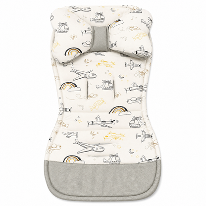 Baby Stroller & Bassinet Comfort Liner with Removable Head Cushion