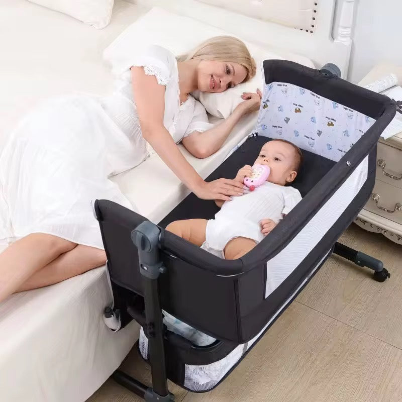 Preorder - Lucca Baby Bassinet Cradle Co-Sleeper Bed with Canopy and Storage Basket