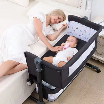 Preorder - Lucca Baby Bassinet Cradle Co-Sleeper Bed with Canopy and Storage Basket