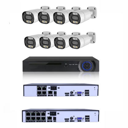 8CH POE Home Night Vision Security Camera System