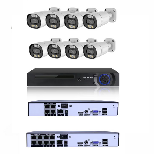 8CH POE Home Night Vision Security Camera System