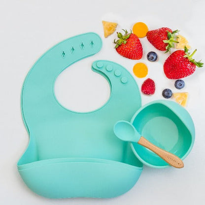 Sleepytot - Silicone Suction Bowl & 2 Bibs Bundle