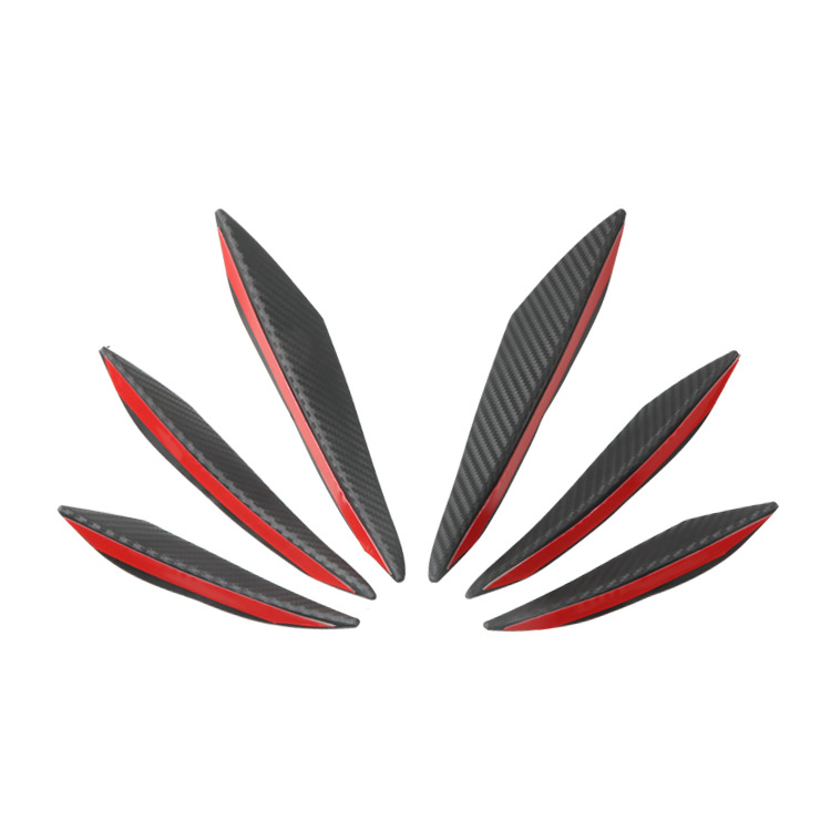 6Pcs Car Front Bumper Lip Splitter Fins Body Spoiler Canards Refit