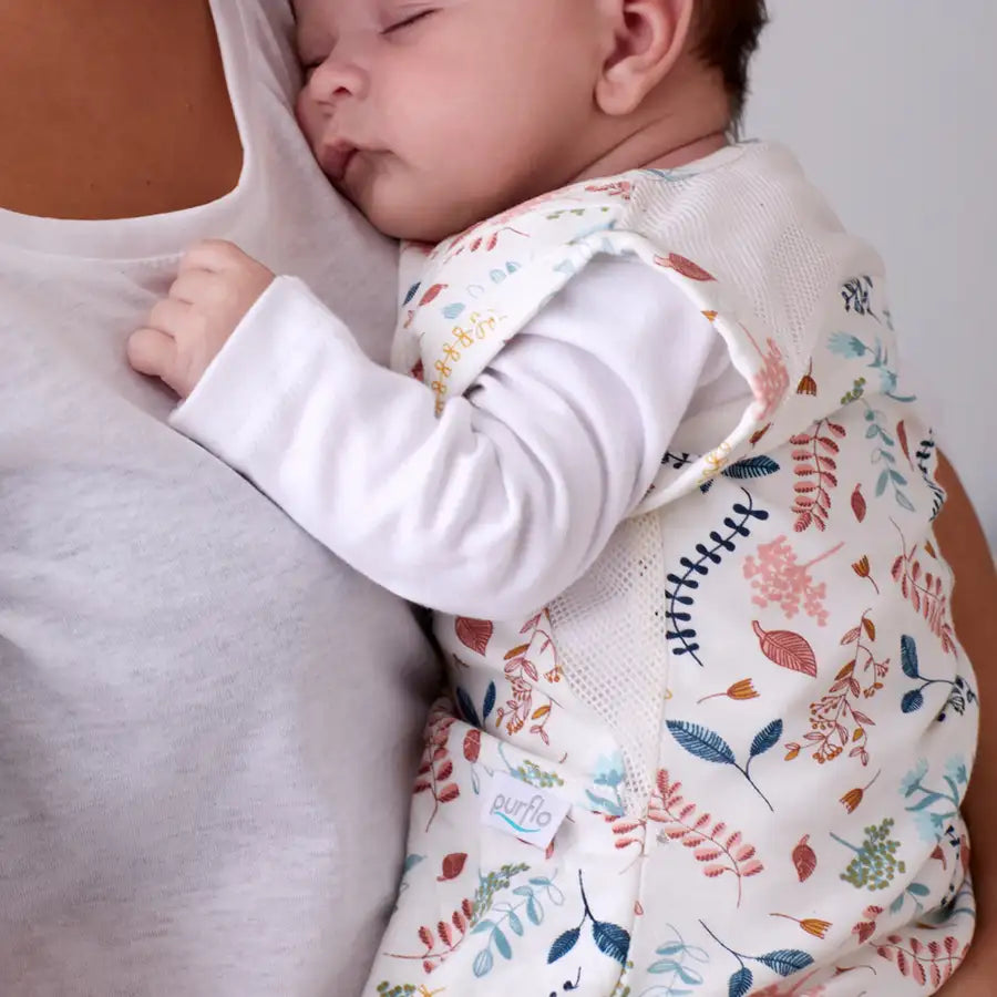 Purflo Swaddle to Sleep Bag All Seasons - Botanical - Babyonline