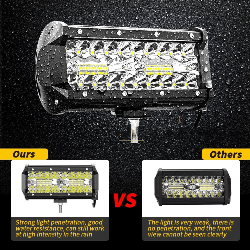 Pair 6Inch Led Work Light Bar Spot Flood Offroad Driving 4Wd 4X4 Reverse